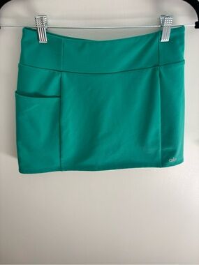ALO Yoga Teal Athletic Mini Skort with Side Pocket